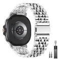thumbnail image 1 of BANDOVA No Gap Stainless Steel Band for Samsung Galaxy Watch 8 & 8 Classic, Men's Metal Link Strap, Silver, 1 of 6