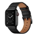 thumbnail image 1 of BANDOVA Premium Leather Band Compatible with Apple Watch 38/40/41/42mm(Series 11/10), Classic Business Replacement Strap for Women Men, Black, 1 of 7