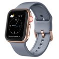 thumbnail image 1 of BANDOVA Silicone Sport Band Compatible with Apple Watch 38/40/41/42mm(Series 11 10), Waterproof Strap with Classic Buckle for Women Men, BlueGray, 1 of 7