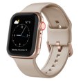 thumbnail image 1 of BANDOVA Silicone Sport Band Compatible with Apple Watch 38/40/41/42mm(Series 11 10), Waterproof Strap with Classic Buckle for Women Men, MilkTea, 1 of 7
