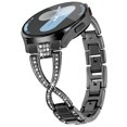 thumbnail image 1 of BANDOVA X-Shape Metal Band with Sparkly Rhinestones, Dressy Bracelet Compatible with Samsung Galaxy Watch 7/6/5/4, Black, 20mm, 1 of 6