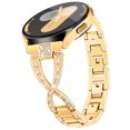 thumbnail image 1 of BANDOVA X-Shape Metal Band with Sparkly Rhinestones, Dressy Bracelet Compatible with Samsung Galaxy Watch 7/6/5/4, Gold, 20mm, 1 of 6