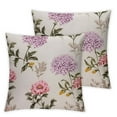 thumbnail image 1 of BANET  2 Pack Pillowcase King Size with Light Mauve Floral Pattern Pillow Cases Set, King Pillow Covers Envelope Closure 20x20in, 1 of 7