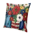 thumbnail image 1 of BANET  4th of July Throw Pillow Covers  American Flag Vases Decorative Patriotic Memorial Day Cushion Cover  for Home Office Sofa 18x18in, 1 of 5