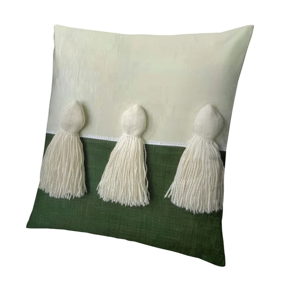 BANET Abstract Cartoon Flower , Decorative Cushion Cover (Saint Pakrit) White
