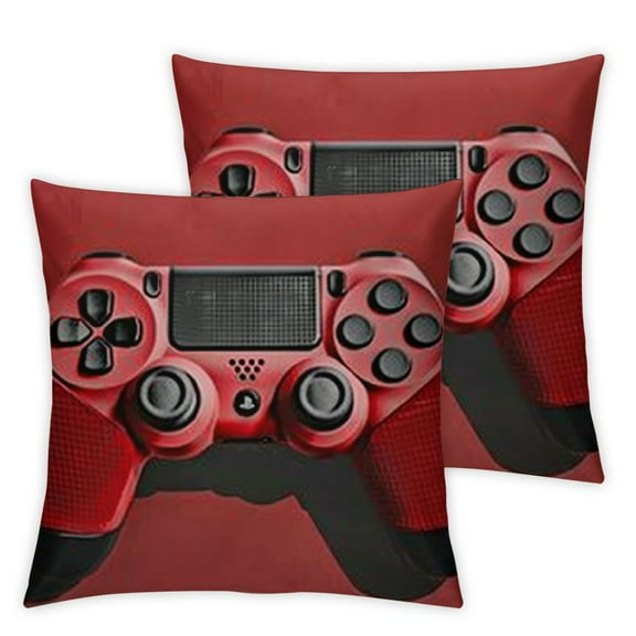 BANET Active Pillowcases of 2, for Home, Gamer Room Pillowcases, Red 24x24in