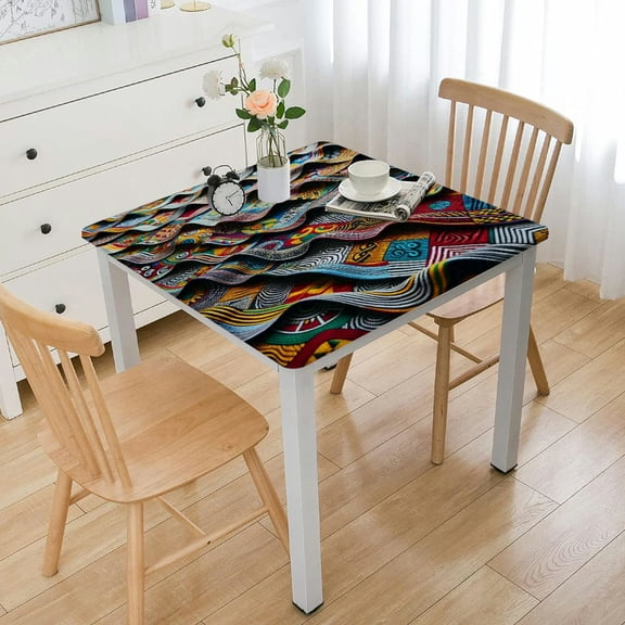 BANET African Print Tablecloth Party Decoration Square Table Cloth Dining Room Kitchen Decor White