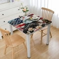 thumbnail image 1 of BANET American Flag Square Tablecloth Washable Table Cover Theme Tablecloths for Kitchen Dining Room Holiday Table Decor White, 1 of 7