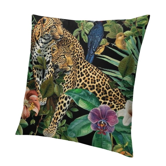 BANET Animal Print Pillow Cover Tropical Safari Decorative Pillow Covers Home Decor Pillowcase 12x12in