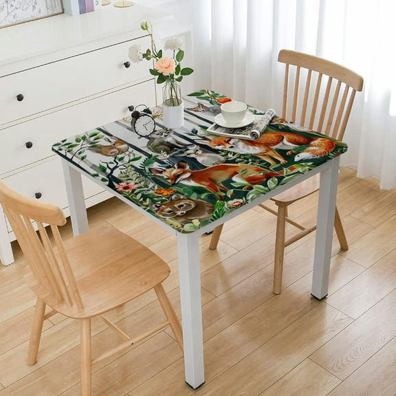 BANET Baby Shower Decorations - Forest Animal Friends Set Including Plates, Cups, Tableware, Tablecloth, Cake toppers, , White