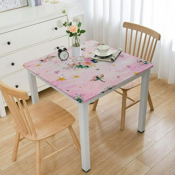 BANET Baby Shower Decorations Girl-Our is Turning One Tablecloths Pink Pumpkin Square Rectangle Table Covers Thanksgiving Fall First Birthday Decoration for Girls white