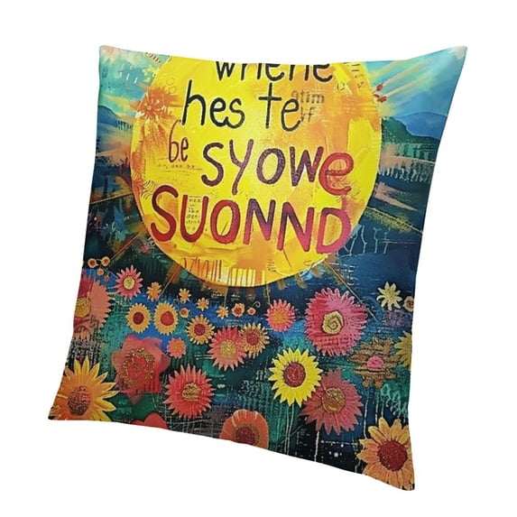 BANET Be The Pillow Case, , , Flower Decorative Pillowcase for ,Inspiring for Nursery School Counselor Office Decor 20x20in