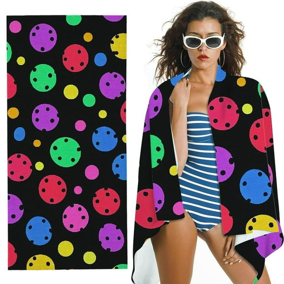 BANET Beach Towel Pickleball Balls Quick Dry Towel Men's and Women's Travel Swimming Pool 30x60in