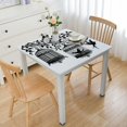 thumbnail image 1 of BANET Birds Tablecloth, Cages with Branch of Tree and Birds Modern Print, Rectangular Table Cover for Dining Room Kitchen Decor White, 1 of 7
