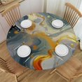 Black Gold Marble Round Table Cloth,Abstract Geometric Tablecloth