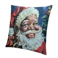 thumbnail image 1 of BANET  Black Santas Throw Pillow Covers African American Santa Claus Cushion Couch Cover for Living Room, Christmas Pillowcase Short Plush Cushion Case 22x22in, 1 of 6