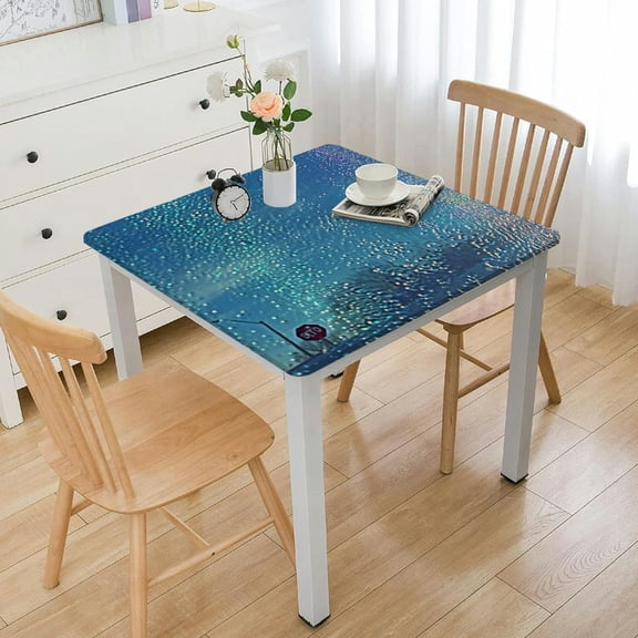 BANET Blue Party Table Cover Decoration for /Winter onederland//Ocean Theme Party Decorations Rectangle Tablecover white