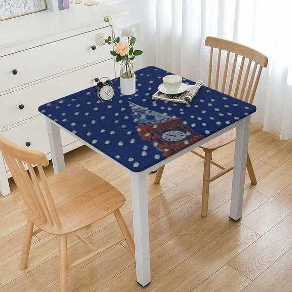 BANET  Blue Rectangle Tablecloth and Satin Table cover, Square Table Cloth  Cover for Baby Shower Birthday Retirement Anniversary Graduation Party Decorations white