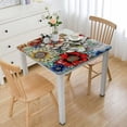 thumbnail image 1 of BANET  Boho Floral Square Tablecloth, Waterproof and Spill-Proof Washable Polyester Tablecloth, Suitable for Restaurant, Picnic, Indoor and Outdoor Dining, Yellow Blue Green Pink white, 1 of 8