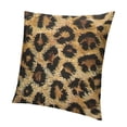 thumbnail image 1 of BANET  Brown Throw Pillow Cushion Cover, Leopard Print Animal Skin Digital Printed Wild Savannah Themed Spotted Pattern Art, Decorative Square Accent Pillow Case 20x20in, 1 of 5