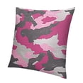 thumbnail image 1 of BANET  Camo Throw Pillow Cushion Cover, Pattern in Pink Tones Feminine Design Girlish Vibrant, Decorative Square Accent Pillow Case 22x22in, 1 of 5