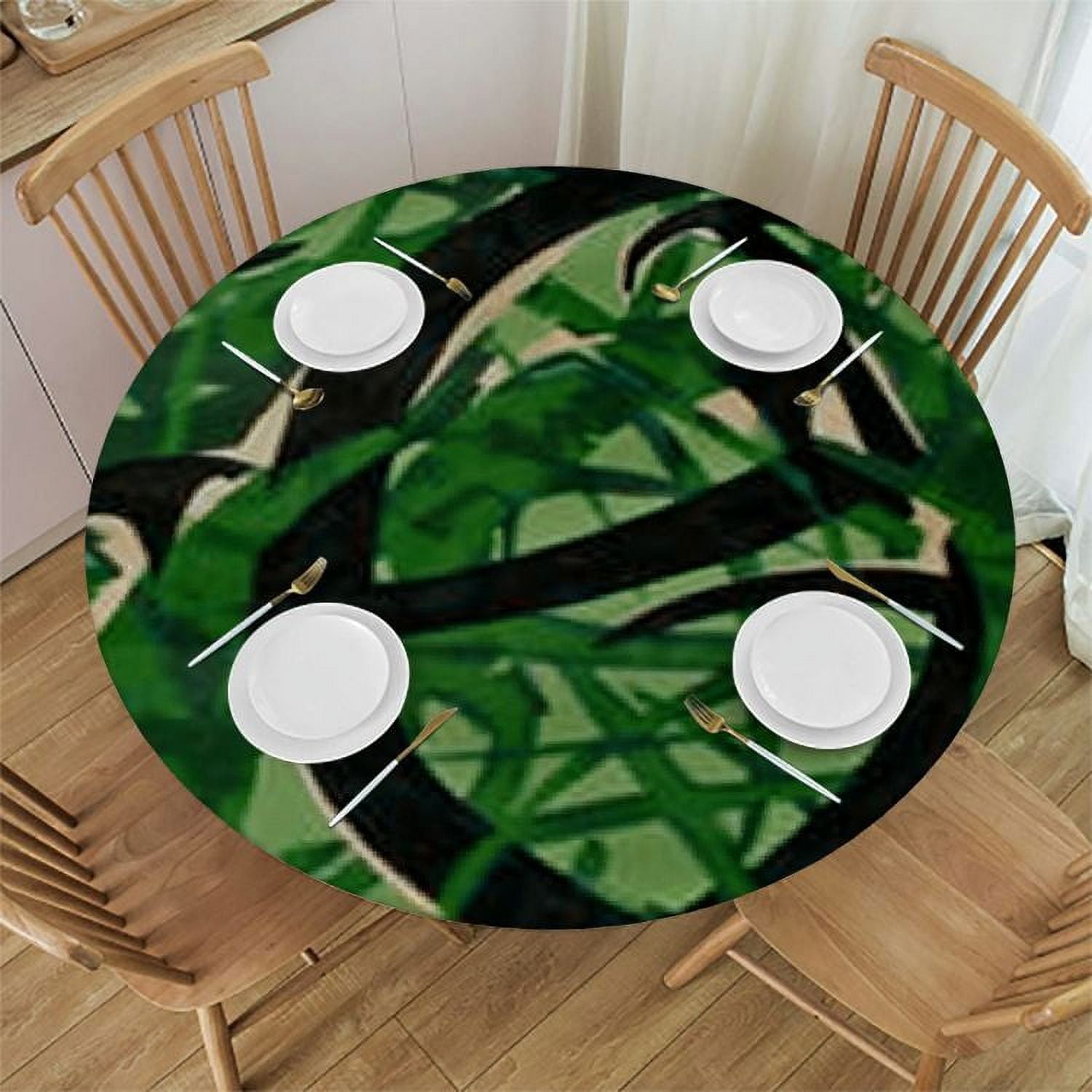 BANET Camouflage Tree Witchy Mandala Round Tablecloth Dining Wipeable ...
