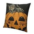 thumbnail image 1 of BANET  Cat Pillow Covers Happy Halloween Lovely Cartoon Pattern Beige Background Throw Pillowcase for Home Decorate  18x18in, 1 of 5