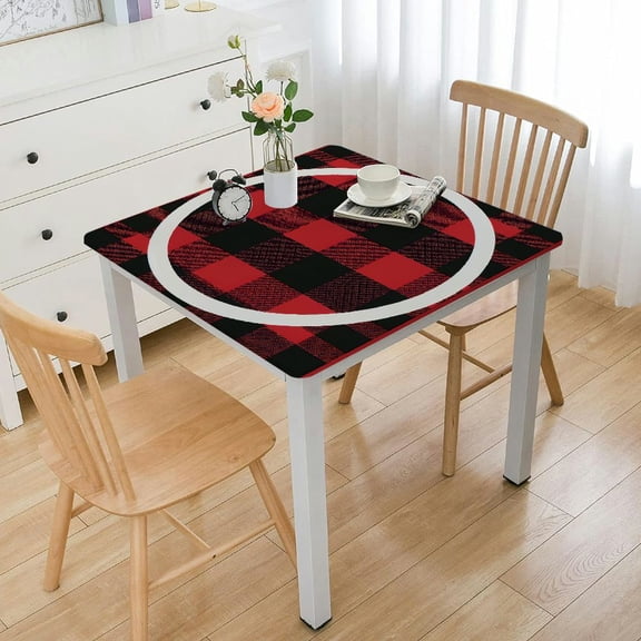 BANET Checkered Tablecloth, Waterproof and Wrinkle Resistant Table Cloth,Gingham Buffalo Plaid Tablecloths for Picnic, Dinner and Party White