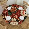 thumbnail image 1 of BANET Christmas Cardinal Bird Flowers Round Tablecloth Table Cloth Cover Washable Polyester Dining Decorative for Holiday Home Party Wedding Picnic 46"-50, 1 of 8