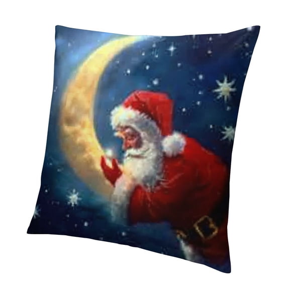 BANET Christmas Christmas Cushion Covers Sofa Back Cushions Christmas Household Decor Cover Lighting Short Plush Printing 12x12in