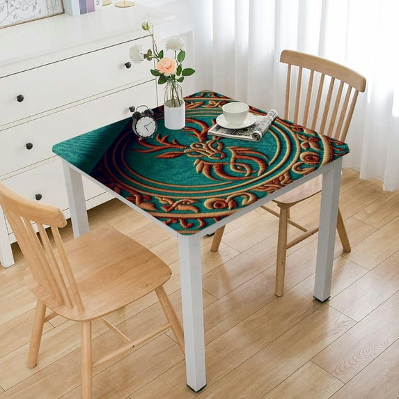 BANET Christmas Decor Tablecloth with for Tables, French Floral Linen Tablecloths, Table Cover Cloth Decorative for Kitchen Dining