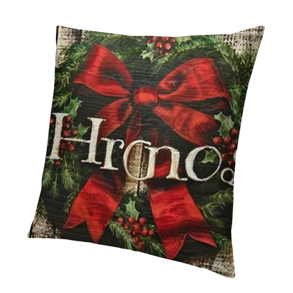 BANET Christmas Pillow Covers Christmas Decoration Throw Pillow Covers Red Buffalo Plaid Pillowcase for Sofa White