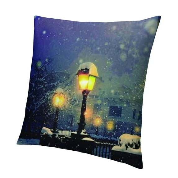 BANET Christmas Pillow Led Lights Christmas Pillow Cover Cases Winter Christmas Pillow Covers Christmas Cushion Covers Throw Pillow Printing Short Plush 20x20in