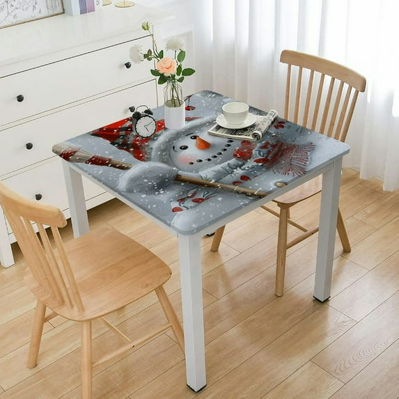 BANET Christmas Tablecloth for / Tablecloth Table Cloth Cover for Fall Christmas , White