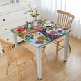 thumbnail image 1 of BANET Colorful Flowers Square Spring Summer Table Cloth Washable Spillproof Wrinkle Free Watercolor Floral Fabric Table Cover for Indoor Outdoor Kitchen Dinning Square Tables 40*40, 1 of 8