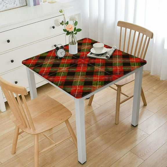 BANET Colorful Plaid Line Square Tablecloth Scottish Classic Checked Fashion Simple Stripe Design Table Cloth Polyester Tablecloths for Home Decor, Parties, Picnic 40*40