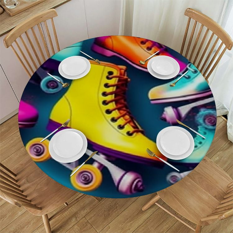 BANET Colorful Print Round Tablecloth ,WashableTable Cloth Decorative ...