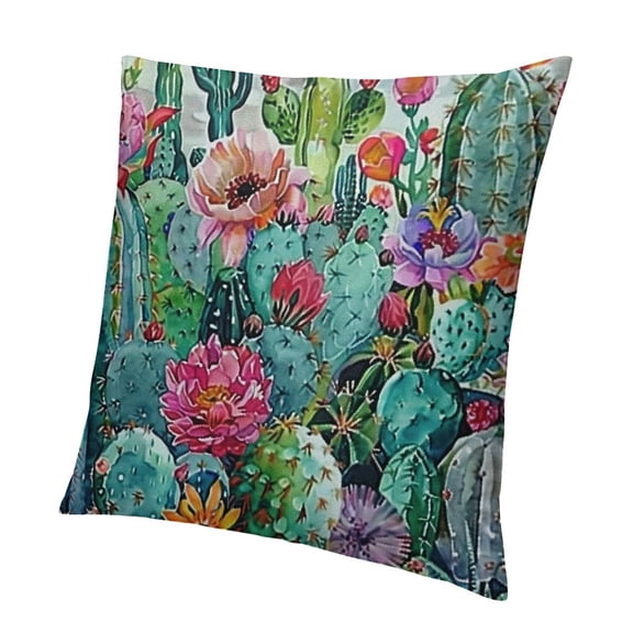BANET Cushion Cover, Boho Style Bouquet of Thorny Plants Arrows , Decorative Square Accent Pillow Case 18x18in