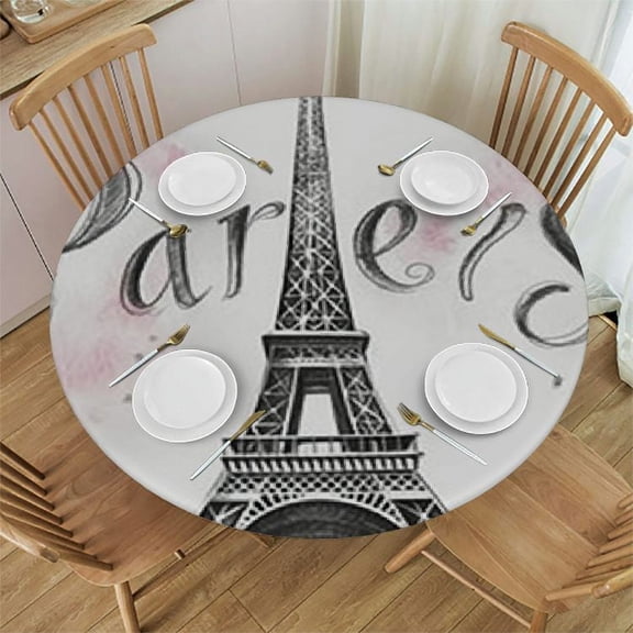 BANET  Cute Dinosaur Round Tablecloth  Animal Volcano Tropical Cartoon Fun Table Cloth Polyester Tablecloths for Home Decor, Parties, Picnic 31"-35