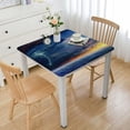 thumbnail image 1 of BANET Decorative Elastic Edged Square Fitted Tablecloth, Polyester Fitted Tablecover for Dining Room Fit Square Table White, 1 of 7