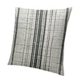 thumbnail image 1 of BANET  Decorative Farmhouse Throw Pillow Case, Cover Only, Cream/Off-White with Charcoal Stripes Square Pillow Cover, Textured Throw Cushion Covers White, 1 of 5