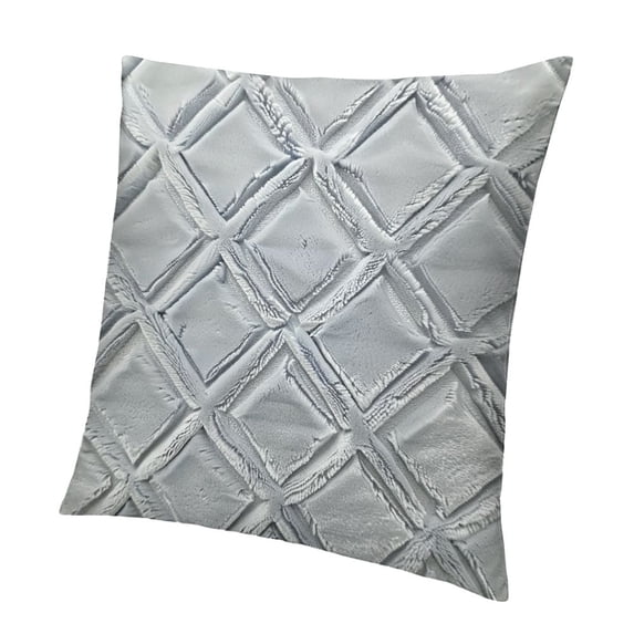 BANET Decorative Faux Wool Throw Pillow Covers Blue Soft Plush Fuzzy Short Fleece Square Patterned Cushion Cases Pillowcases Couch Covers for Sofa Bedroom 20x20in