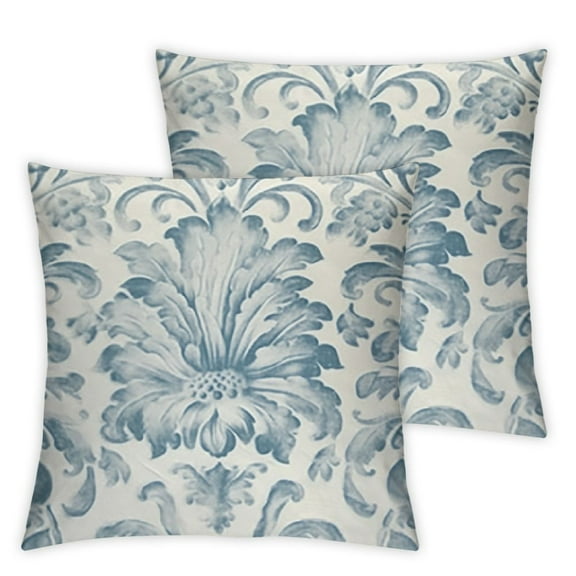 BANET Decorative Pillow Covers Set of 2, Antique Damask Pattern for Baroque Elegance Cushion Throw Pillow Covers Outdoor Sofa Couch Pillowcase 12x12in