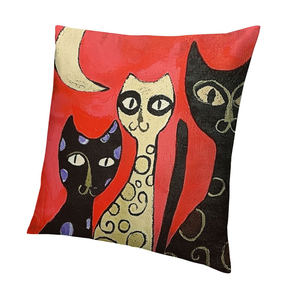 BANET Decorative Pillowcase Abstract on Pillow Accent Pillows Cat Lover ...