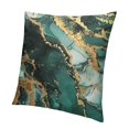 thumbnail image 1 of BANET Decorative Throw Pillow Case, Ink Splash Paint Teal Green Marble Short Plush Pillowslip for Couch Bed Sofa, Double-Sided Printed 22x22in, 1 of 5