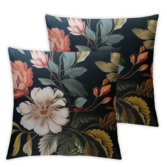 BANET  Decorative Throw Pillow Cover, Printed Square Cushion Cover, Double-Sided Zipper Closure Patterned Square Pillowcase 12x12in