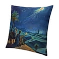 thumbnail image 1 of BANET  Decorative Throw Pillow Cover, Star Square Pillowcase Blended Double-Sided No Inserts for Bedroom Living Room 18x18in, 1 of 5