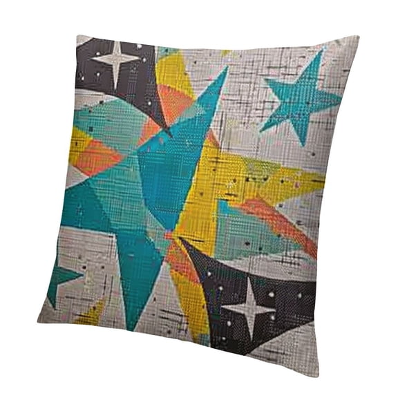 BANET Decorative Throw Pillow Cover for Couch Sofa, Atomic Era Inspired Design Home Decor Pillow Case 20x20in