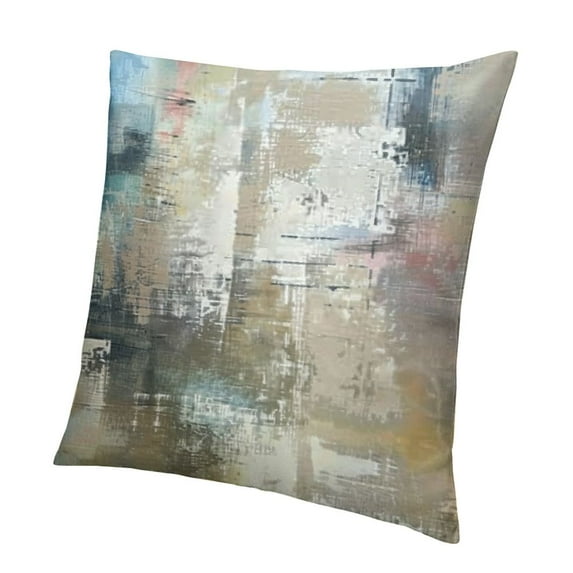 BANET Decorative Throw Pillow Covers Cases Grey and Beige Abstract Art Painting Modern Home Square Decor Pillow Case Cover Cushion Sofa Pillowcases White