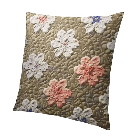 BANET Decorative Throw Pillow Covers Rhombic Jacquard Pillowcase Soft Square Cushion Case for Couch Sofa Bed Bedroom Living Room White